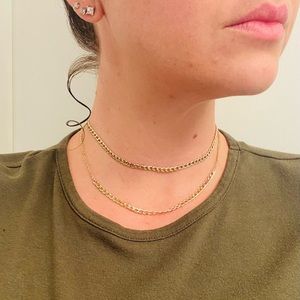 14k gold filled layered Cuban link’s necklace